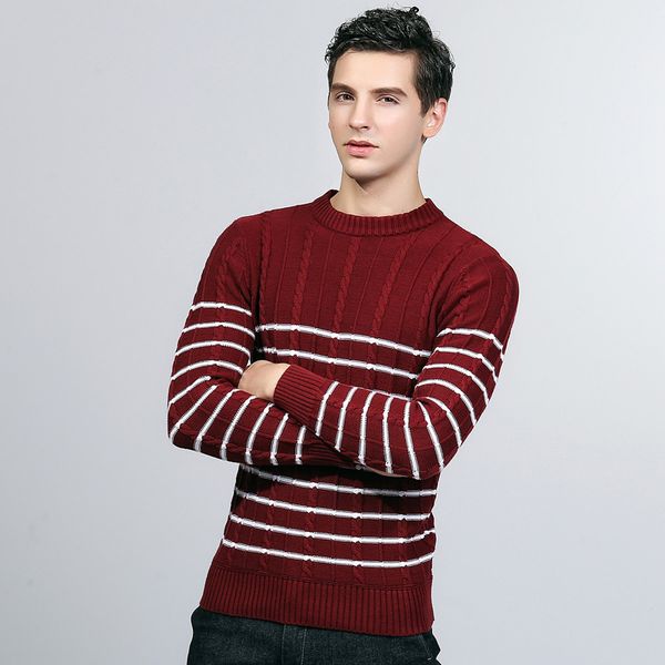 new autumn fashion casual sweater o-neck striped slim fit knitting mens cotton sweaters pullovers men pullover xxl, White;black
new autumn fashion casual sweater o-neck striped slim fit knitting mens cotton sweaters pullovers men pullover xxl, White;black