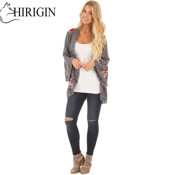 new style in autumn 2017 womens vintage floral shawl kimono cardigan boho chiffon coat jacket, Black;brown 
new style in autumn 2017 womens vintage floral shawl kimono cardigan boho chiffon coat jacket, Black;brown