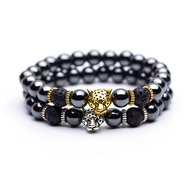 men's bracelets natural stone charm lucky tiger leopard hematite golden&silver elastic bracelets for women & men, Black
men's bracelets natural stone charm lucky tiger leopard hematite golden&silver elastic bracelets for women & men, Black