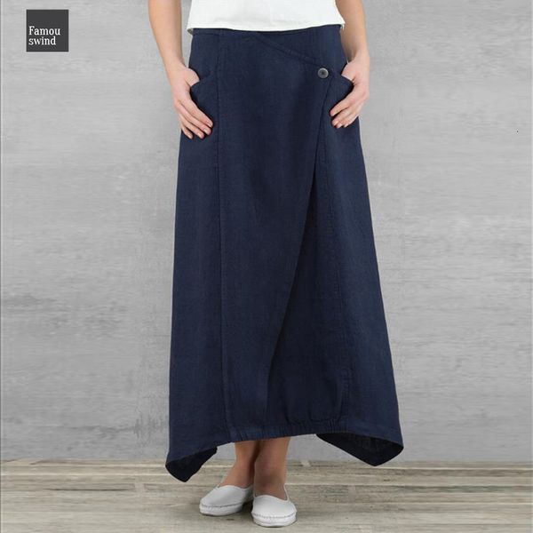 plus size women long skirts high waist asymmetrical maxi skirt 2019 summer loose vintage linen beach casual, Black 
plus size women long skirts high waist asymmetrical maxi skirt 2019 summer loose vintage linen beach casual, Black
