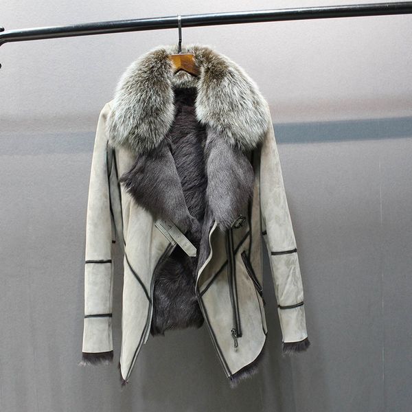 new 100% genuine sheepskin leather with fur coat with fur collar slim styles fashion women autumn skin and lamb sheep jacket, Black
new 100% genuine sheepskin leather with fur coat with fur collar slim styles fashion women autumn skin and lamb sheep jacket, Black
