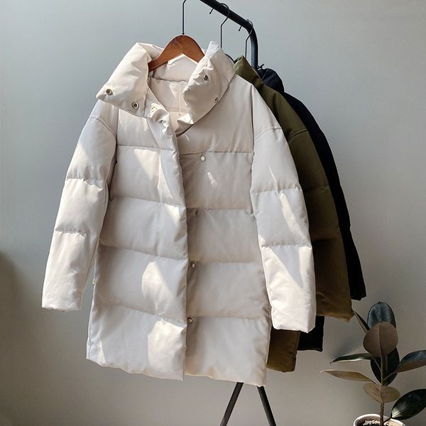 women warm thicken solid parka coat winter space cotton padded fashion soft jacket lady pockets covered buttons coat outerwear, Black
women warm thicken solid parka coat winter space cotton padded fashion soft jacket lady pockets covered buttons coat outerwear, Black