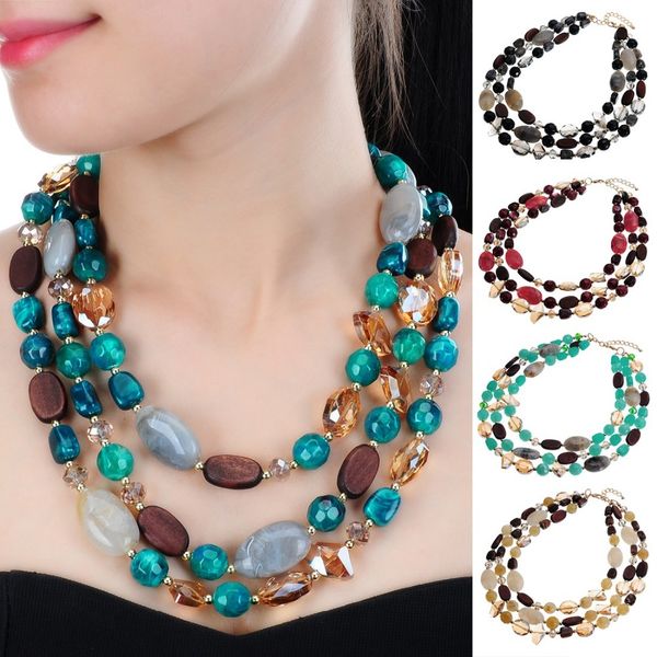 5 colors resin crystal boho ethnic style handmade rope chain imitation stone statement pendant necklaces for women, Golden;silver
5 colors resin crystal boho ethnic style handmade rope chain imitation stone statement pendant necklaces for women, Golden;silver