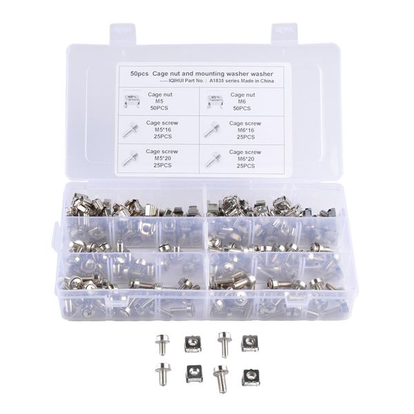 100pack лот - m5x16 m5x20 m6x16 m6x20 для монтажа в стойку cage гайки винты с шайбами - квадратные зажимы
100pack лот - m5x16 m5x20 m6x16 m6x20 для монтажа в стойку cage гайки винты с шайбами - квадратные зажимы