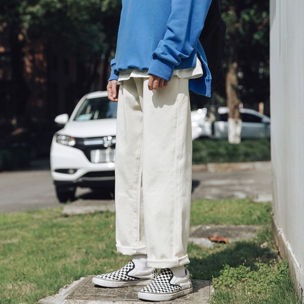 autumn new jeans men fashion washed solid color casual straight denim trousers man streetwear wild hip hop loose jeans clothes, Blue
autumn new jeans men fashion washed solid color casual straight denim trousers man streetwear wild hip hop loose jeans clothes, Blue