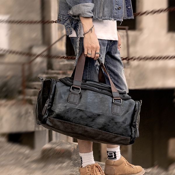 2019 men's bag, fitness bag, single shoulder oblique satchel men's handbag, pu leather large capacity travel bag
2019 men's bag, fitness bag, single shoulder oblique satchel men's handbag, pu leather large capacity travel bag
