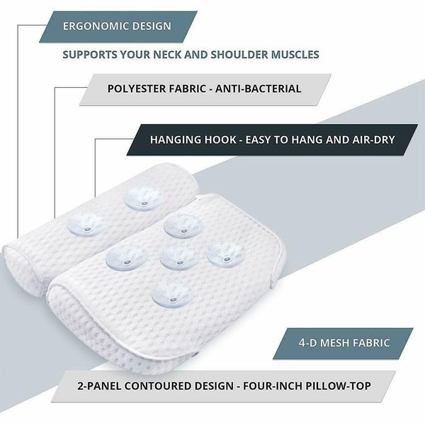 3d mesh spa non-slip cushioned bath tub spa pillow bathtub head rest pillow with suction cups for neck and back bathroom supply
3d mesh spa non-slip cushioned bath tub spa pillow bathtub head rest pillow with suction cups for neck and back bathroom supply