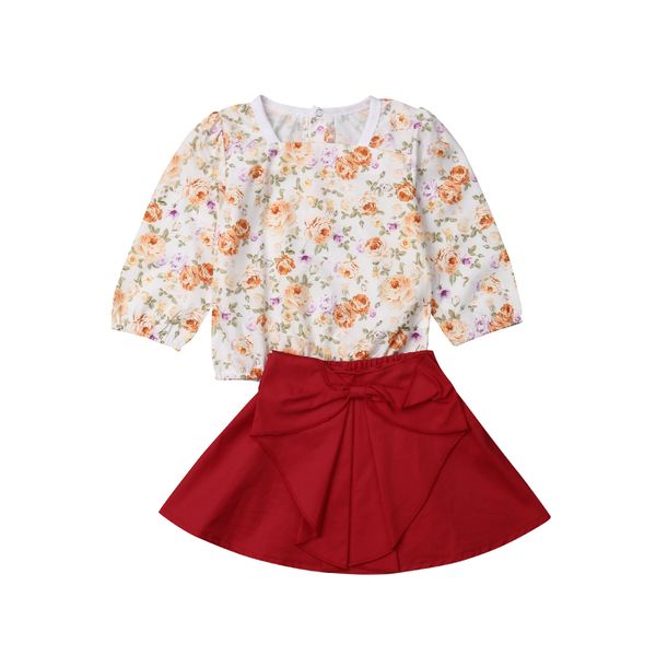 pudcoco 0-5t2pcs set kids toddler infant baby girls floral long sleeve t-shirt + skirt dress outfit clothes, Pink;blue
pudcoco 0-5t2pcs set kids toddler infant baby girls floral long sleeve t-shirt + skirt dress outfit clothes, Pink;blue