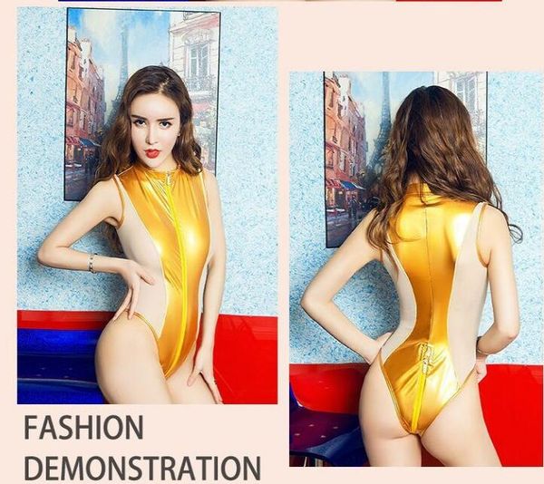 q1 leather clothing fun clothes uniforms temptation tight body piece open double zipper pu patent leather female passion suit, Red;black
q1 leather clothing fun clothes uniforms temptation tight body piece open double zipper pu patent leather female passion suit, Red;black