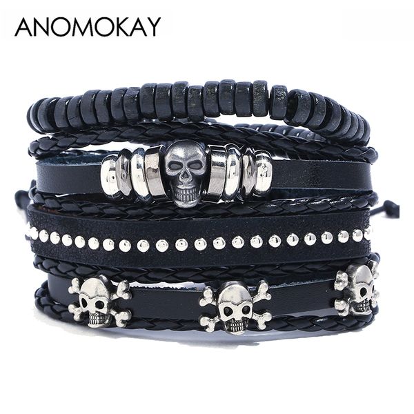 2019 punk style skull bead wrap bracelet & bangle black pu leather strap diy jewelry bracelet set vintage for men women gift, Golden;silver
2019 punk style skull bead wrap bracelet & bangle black pu leather strap diy jewelry bracelet set vintage for men women gift, Golden;silver