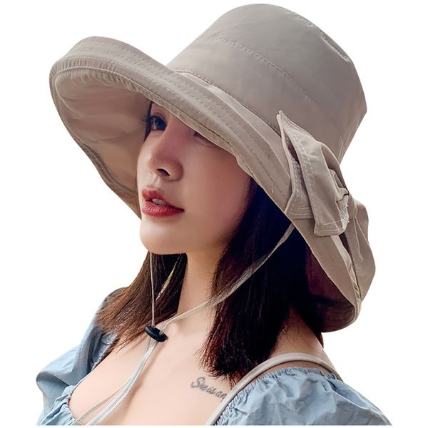 elegant fisherman bucket hat women big bow-knoted adjustable summer cap wide brimed ladies sun protection fishing hats gorra #15, Blue;gray
elegant fisherman bucket hat women big bow-knoted adjustable summer cap wide brimed ladies sun protection fishing hats gorra #15, Blue;gray
