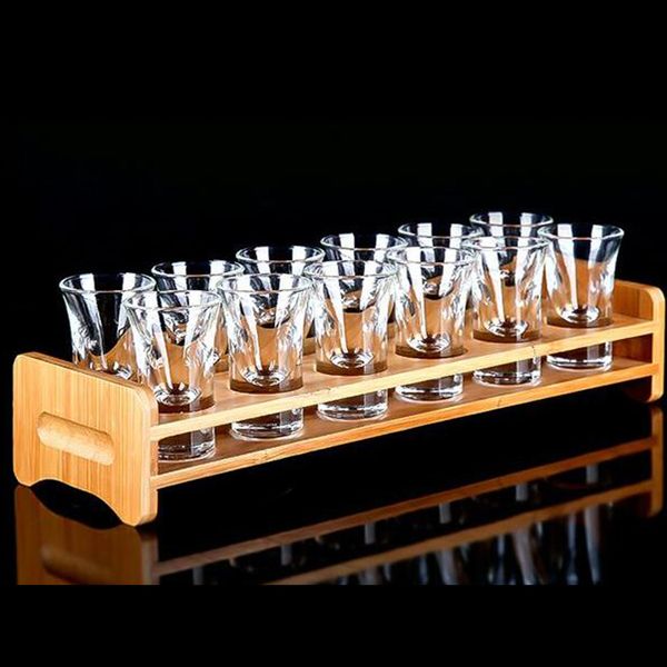 bamboo sglass holder rack barware whisky cup serving tray, perfect for party, bars, pubs and home
bamboo sglass holder rack barware whisky cup serving tray, perfect for party, bars, pubs and home