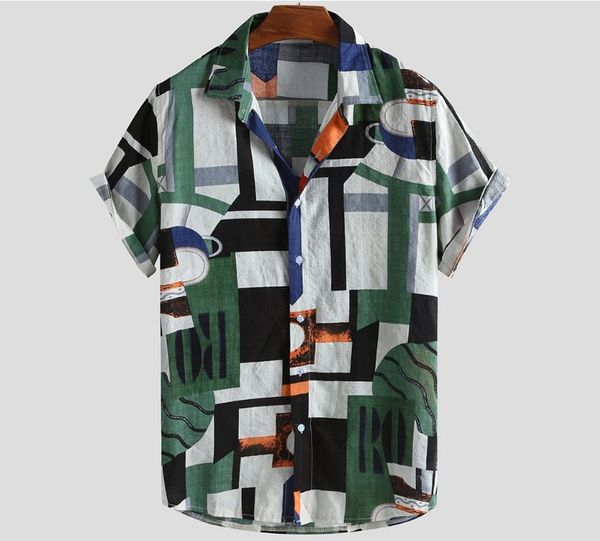 casual mens shirts hawaiian blouse short sleeve roll up sleeve turn down collar button streetwear geometric print chemise homme, White;black
casual mens shirts hawaiian blouse short sleeve roll up sleeve turn down collar button streetwear geometric print chemise homme, White;black
