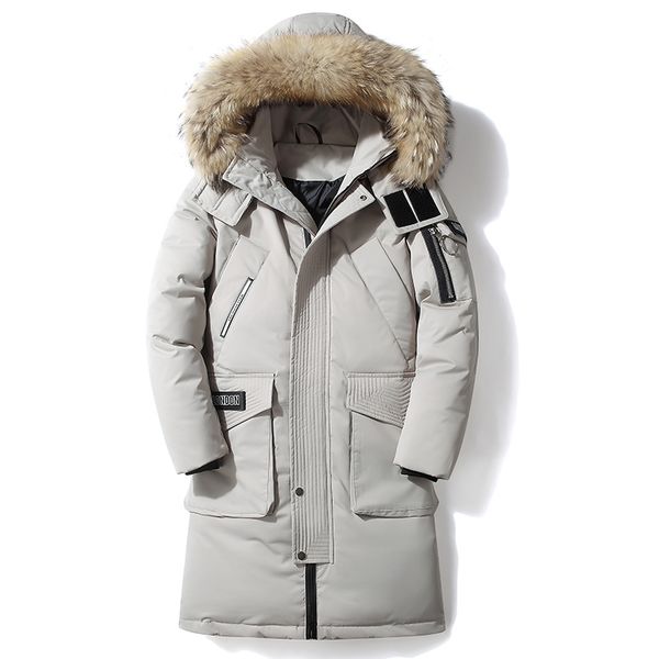 2019 new men's winter long down jacket fur collar coat detachable hat and fur collar male's clothing, Black
2019 new men's winter long down jacket fur collar coat detachable hat and fur collar male's clothing, Black