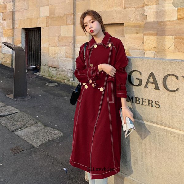 british style women windbreaker korean clothes 2020 autumn casual double breasted fashion long trench coat female outerwear z395, Tan;black
british style women windbreaker korean clothes 2020 autumn casual double breasted fashion long trench coat female outerwear z395, Tan;black