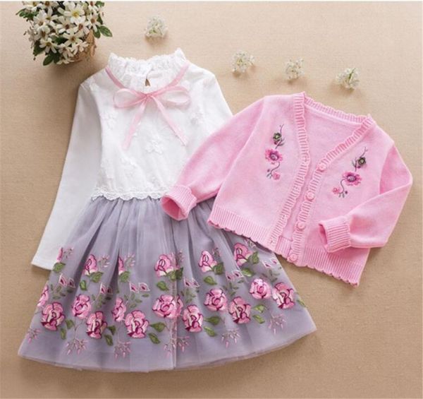 kids girls clothing set autumn winter spring baby girl long sleeve cotton sweater coat+dress 2pcs suits children clothes 3-9year, White
kids girls clothing set autumn winter spring baby girl long sleeve cotton sweater coat+dress 2pcs suits children clothes 3-9year, White