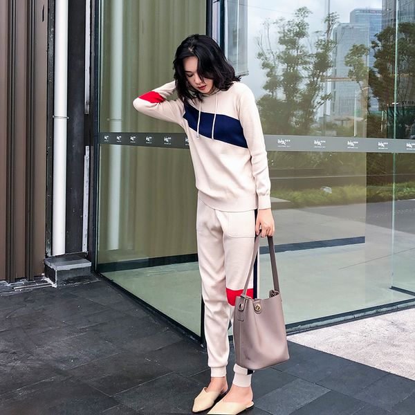 autumn spring knitted tracksuit hooded sweatshirts women suit clothing 2 piece set knit pant female pants suit, White
autumn spring knitted tracksuit hooded sweatshirts women suit clothing 2 piece set knit pant female pants suit, White