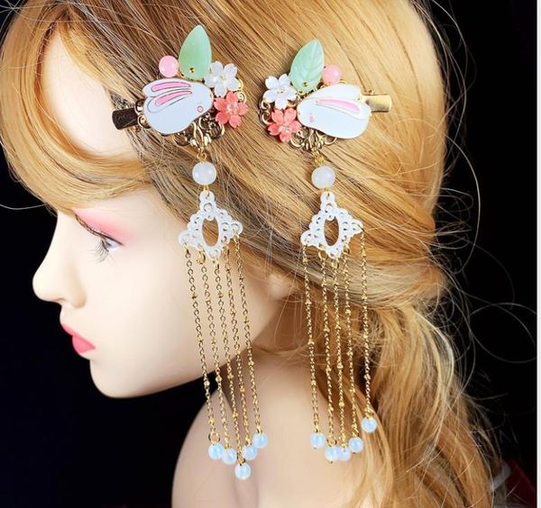 handmade hanfu headdress female tassel steps shake hair clips pair of ancient style accessories children's costumes, Silver
handmade hanfu headdress female tassel steps shake hair clips pair of ancient style accessories children's costumes, Silver