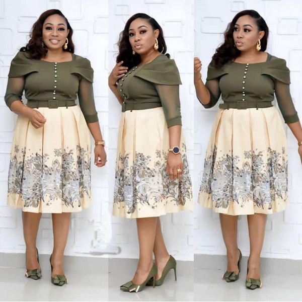 hgte 2019 new autumn fashion style african women's print large size dress xl-3xl business party temperament dress, Black;gray
hgte 2019 new autumn fashion style african women's print large size dress xl-3xl business party temperament dress, Black;gray