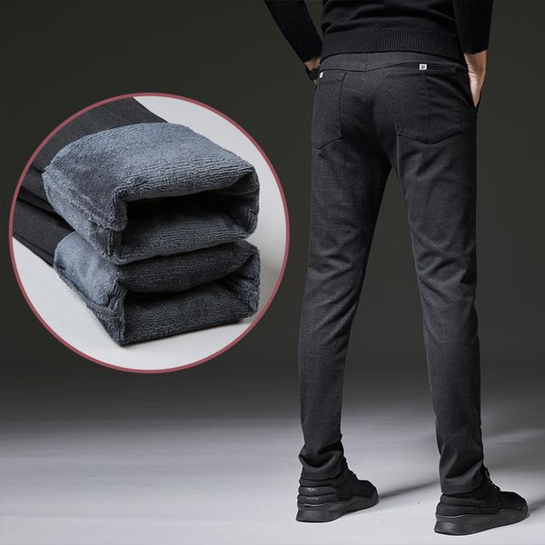 Men Business Style Winter Thick Lattice Casual Suit Pants Fashion Slim Male Velvet Fleece Warm Formal Straight Jeans Trousers, Black
Men Business Style Winter Thick Lattice Casual Suit Pants Fashion Slim Male Velvet Fleece Warm Formal Straight Jeans Trousers, Black