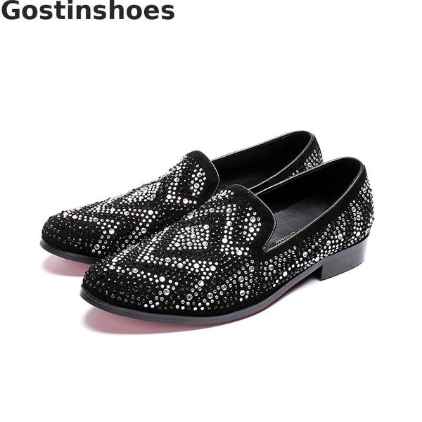 men loafers genuine leather round toe men casual shoes cristal decoration set foot low heel leisure shoes, Black
men loafers genuine leather round toe men casual shoes cristal decoration set foot low heel leisure shoes, Black