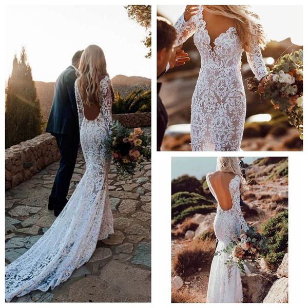 изысканный see through глубокий v-образным вырезом русалка кружева свадебные платья свадебные платья с длинным рукавом pearls бисером хвост, White
изысканный see through глубокий v-образным вырезом русалка кружева свадебные платья свадебные платья с длинным рукавом pearls бисером хвост, White
