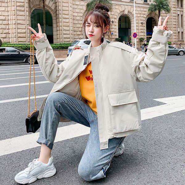 winter workwear cotton-padded clothes japanese-style casual thick warm coat loose-fit couple's 2019 popular warm cotton coat wom, Blue;black
winter workwear cotton-padded clothes japanese-style casual thick warm coat loose-fit couple's 2019 popular warm cotton coat wom, Blue;black
