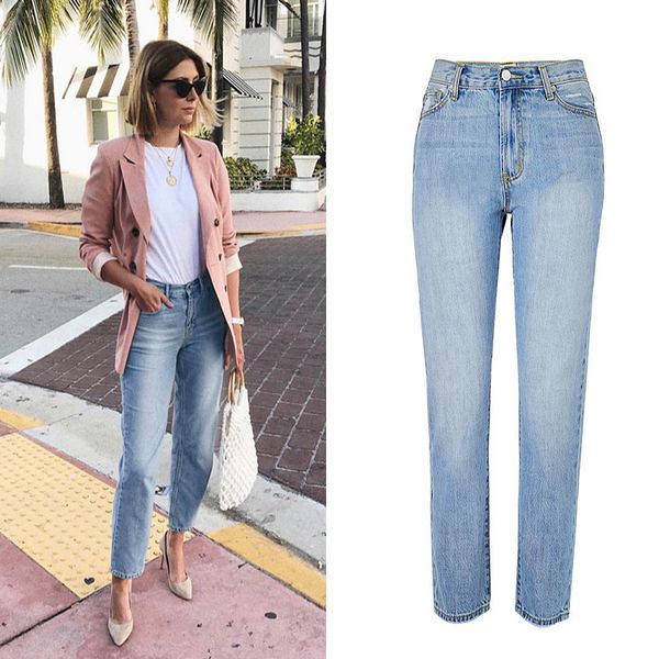 women denim jumper jeans high waisted 100% cotton bleached vintage jeans women loose straight denim trousers, Blue
women denim jumper jeans high waisted 100% cotton bleached vintage jeans women loose straight denim trousers, Blue