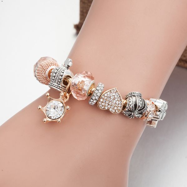 fashion alloy fit pandora diy beads charm bracelets crown four leaf grass heart bracelet single drill love bracelets women jewelry wholesale, Golden;silver
fashion alloy fit pandora diy beads charm bracelets crown four leaf grass heart bracelet single drill love bracelets women jewelry wholesale, Golden;silver