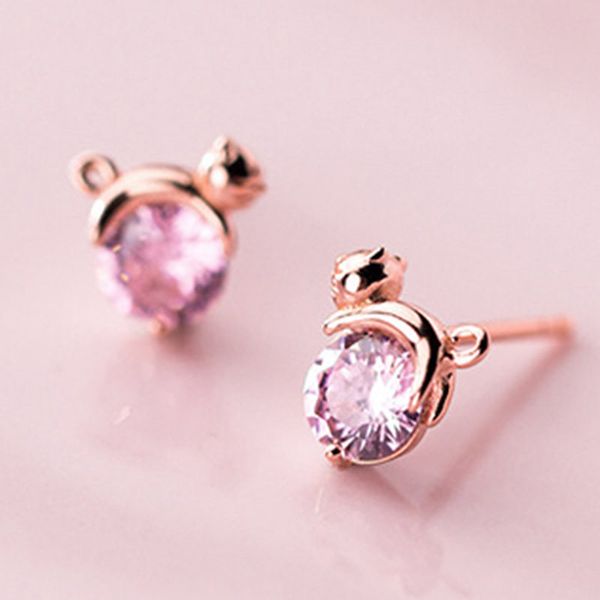 sweet earrings pink rhinestone kitten shape real 925 sterling silver stud earrings rose golden silver girl jewelry 9x7mm-1 pair
sweet earrings pink rhinestone kitten shape real 925 sterling silver stud earrings rose golden silver girl jewelry 9x7mm-1 pair