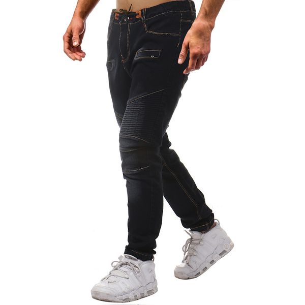2018 новый стиль мужчины мода хлопок плиссированные упругие с шнурком slim fit jeans, Blue
2018 новый стиль мужчины мода хлопок плиссированные упругие с шнурком slim fit jeans, Blue
