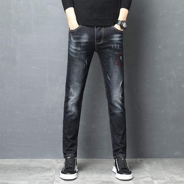 skinny jeans for mens black slim fit denim jeans new men spring autumn stretch men casual denim, Blue
skinny jeans for mens black slim fit denim jeans new men spring autumn stretch men casual denim, Blue