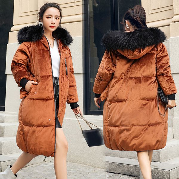 p shoot 2019 winter caramel korean-style long hooded large fur collar gold velvet down jacket cotton-padded clothes warm thi, Blue;black
p shoot 2019 winter caramel korean-style long hooded large fur collar gold velvet down jacket cotton-padded clothes warm thi, Blue;black