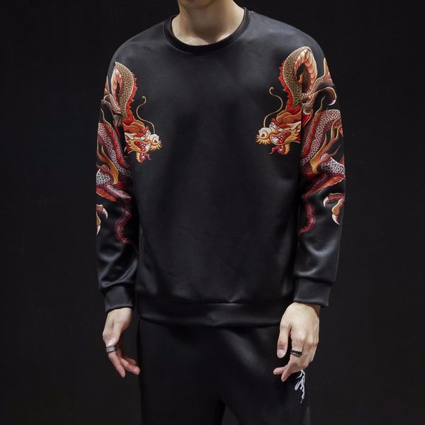 men streetwear sweatshirts dragon totem printing hoodie pullover hip hop fashion autumn 2020 new trending, Black
men streetwear sweatshirts dragon totem printing hoodie pullover hip hop fashion autumn 2020 new trending, Black