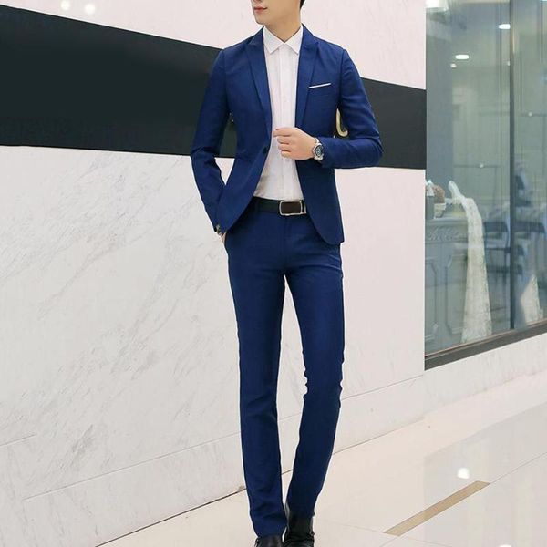 asian size wedding suit set 2pcs male blazers lapel button long sleeve slim blazer suit for men costume business formal party, White;black
asian size wedding suit set 2pcs male blazers lapel button long sleeve slim blazer suit for men costume business formal party, White;black