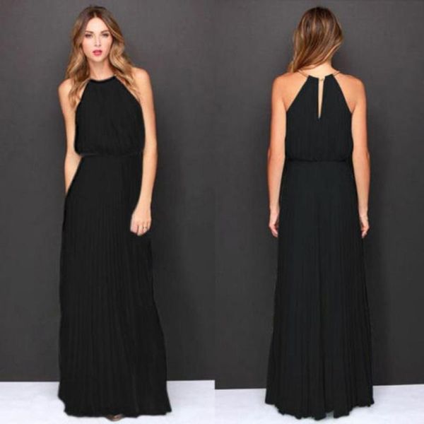 kancoold dress fashion womens formal chiffon sleeveless halter dress prom evening party long maxi women 2018jul20, Black;gray
kancoold dress fashion womens formal chiffon sleeveless halter dress prom evening party long maxi women 2018jul20, Black;gray