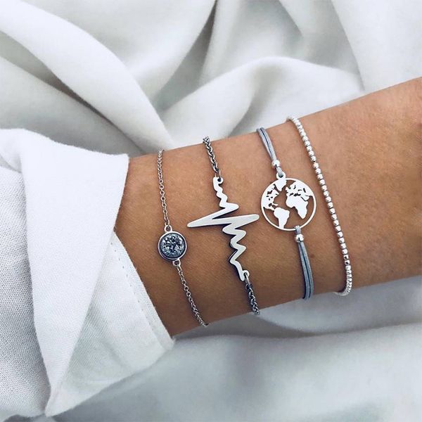 woven bracelet set simple map beads bracelets alloy crystal bracelet jewelry women wedding party symbol jewelry gifts 4pcs/set, Black
woven bracelet set simple map beads bracelets alloy crystal bracelet jewelry women wedding party symbol jewelry gifts 4pcs/set, Black