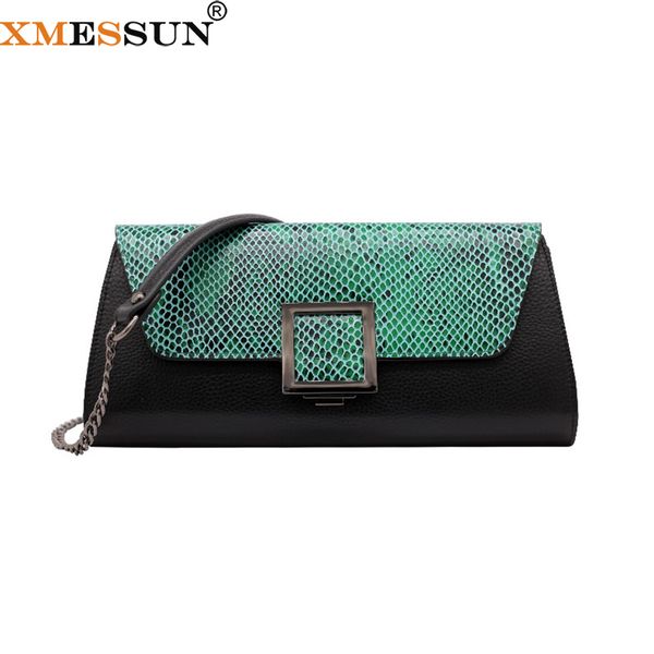 xmessun women new genuine leather clutch bag folding envelope bag female trend snake python shoulder messenger party f342
xmessun women new genuine leather clutch bag folding envelope bag female trend snake python shoulder messenger party f342