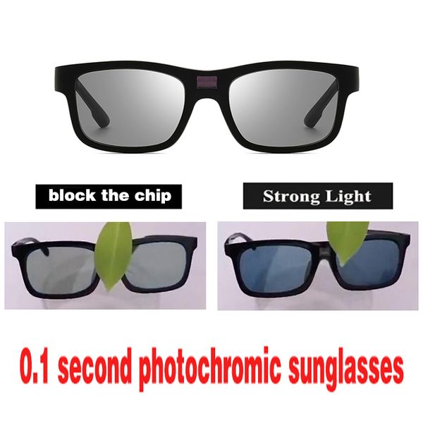 0.1 Second Pchromic Polarized Sunglasses Men Discoloration Eyewear Anti Glare Uv400 Sun Glasses Driving Goggles Oculos