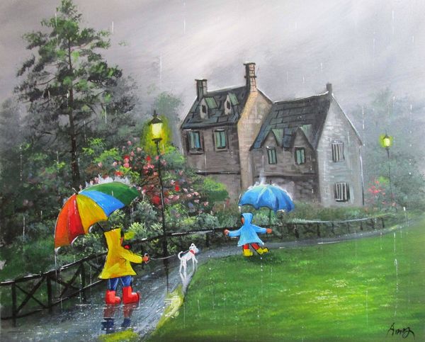 lovely rain landscape abstract hand painted art oil painting on canvas home decor wall art picture
lovely rain landscape abstract hand painted art oil painting on canvas home decor wall art picture
