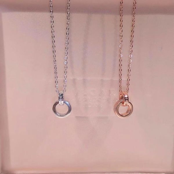 2020 fashion diamond double circle necklace beauty charm women luxury designer pendant necklace chain necklace love jewelry gift pandora, Silver
2020 fashion diamond double circle necklace beauty charm women luxury designer pendant necklace chain necklace love jewelry gift pandora, Silver