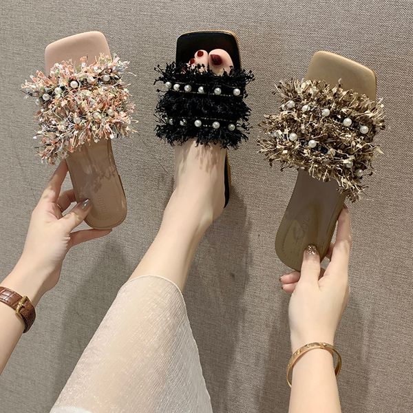 shoes slippers women summer shale female beach lady low string bead slides pantofle fashion sabot flat girl 2020 rome, Black
shoes slippers women summer shale female beach lady low string bead slides pantofle fashion sabot flat girl 2020 rome, Black