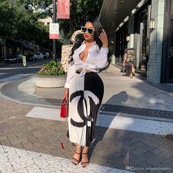 Women ummer de igner long kirt floral print black white fa hion tyle female clothing ca ual apparel
Women ummer de igner long kirt floral print black white fa hion tyle female clothing ca ual apparel