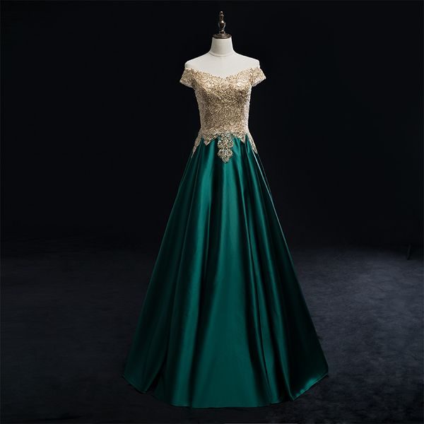 elegant a-line long evening dress v-neck off the shoulder beaded upper pleats muslim evening dress green, White;black
elegant a-line long evening dress v-neck off the shoulder beaded upper pleats muslim evening dress green, White;black