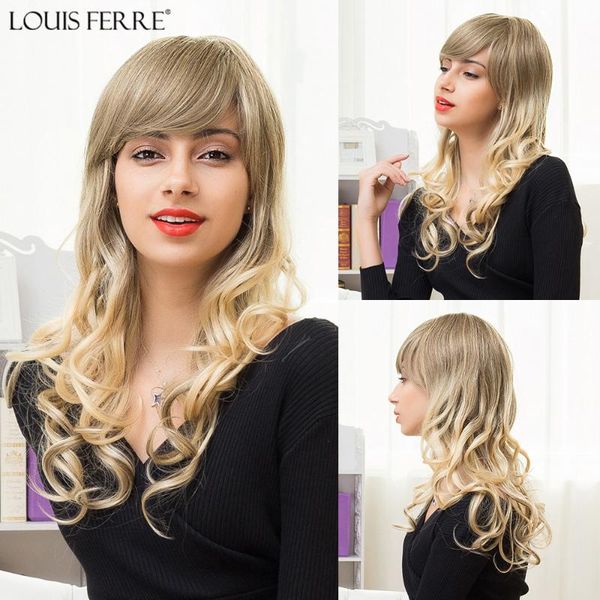 louis ferre ombre light brown blonde synthetic wig heat resistant cosplay costume wigs for women long wavy wigs with side bangs, Black
louis ferre ombre light brown blonde synthetic wig heat resistant cosplay costume wigs for women long wavy wigs with side bangs, Black