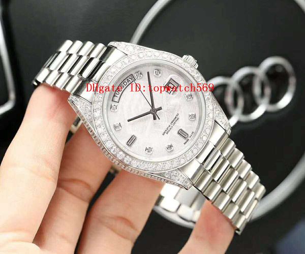 diamond mens watch wristwatch swiss 2836 automatic 28800 vph date day display diamond bezel 18k platinum 904l steel sapphire crystal, Slivery;brown
diamond mens watch wristwatch swiss 2836 automatic 28800 vph date day display diamond bezel 18k platinum 904l steel sapphire crystal, Slivery;brown