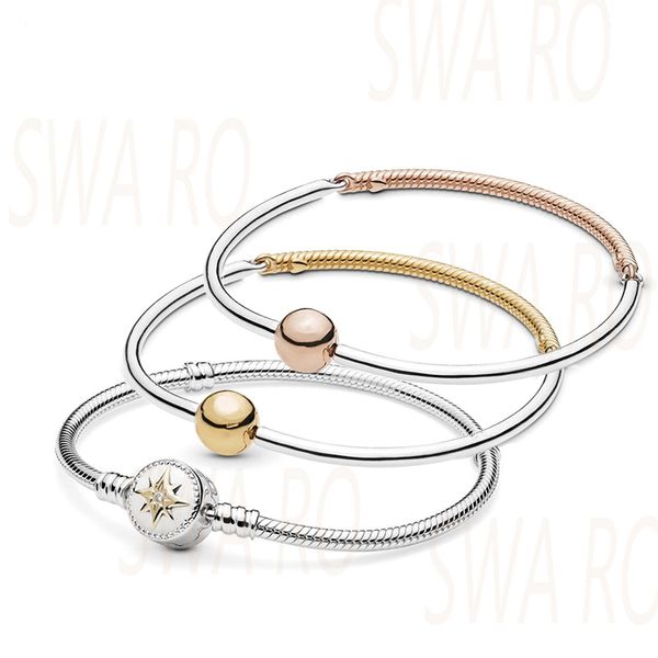 2019 autumn new moments-love-compass. moments three-link bangle original women's s925 sterling silver diy bracelet, Black
2019 autumn new moments-love-compass. moments three-link bangle original women's s925 sterling silver diy bracelet, Black