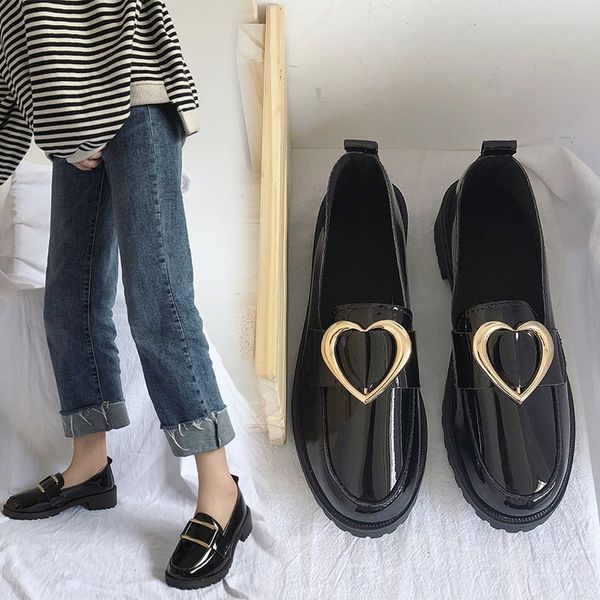 small leather shoes women's autumn retro college style chunky-heel flat slip-on literature and art fresh korean-style versatile, Black
small leather shoes women's autumn retro college style chunky-heel flat slip-on literature and art fresh korean-style versatile, Black