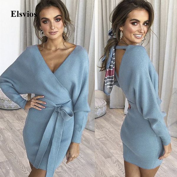 elsvios casual long sleeve bodycon pullover mini dress autumn winter v-neck sweater dress women bandage knitted vestidos, Black;gray
elsvios casual long sleeve bodycon pullover mini dress autumn winter v-neck sweater dress women bandage knitted vestidos, Black;gray
