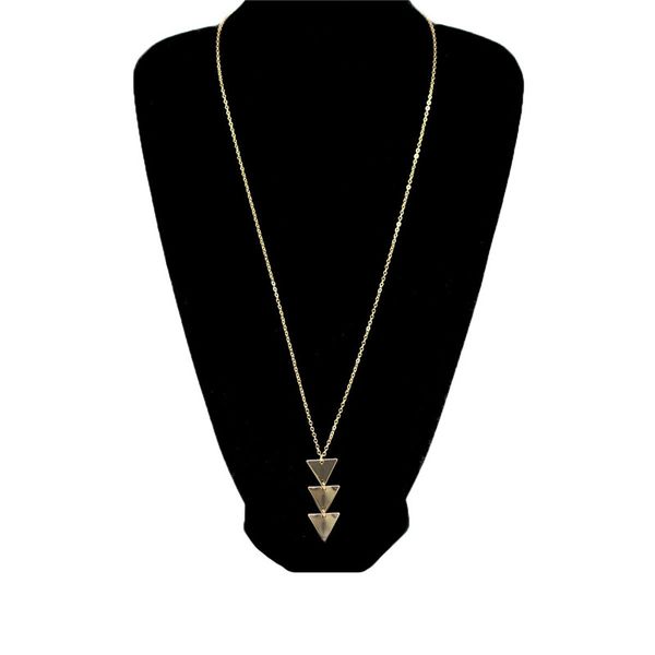 three triangle arrow long chain pendant necklace for women female metal geometric sweater necklace punk fashion jewelry gifts, Silver
three triangle arrow long chain pendant necklace for women female metal geometric sweater necklace punk fashion jewelry gifts, Silver
